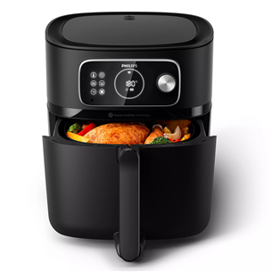 Philips 7000 XXL Airfryer Combi Connected, 8.3 L, 2200 W, melna - Karstā gaisa friteris