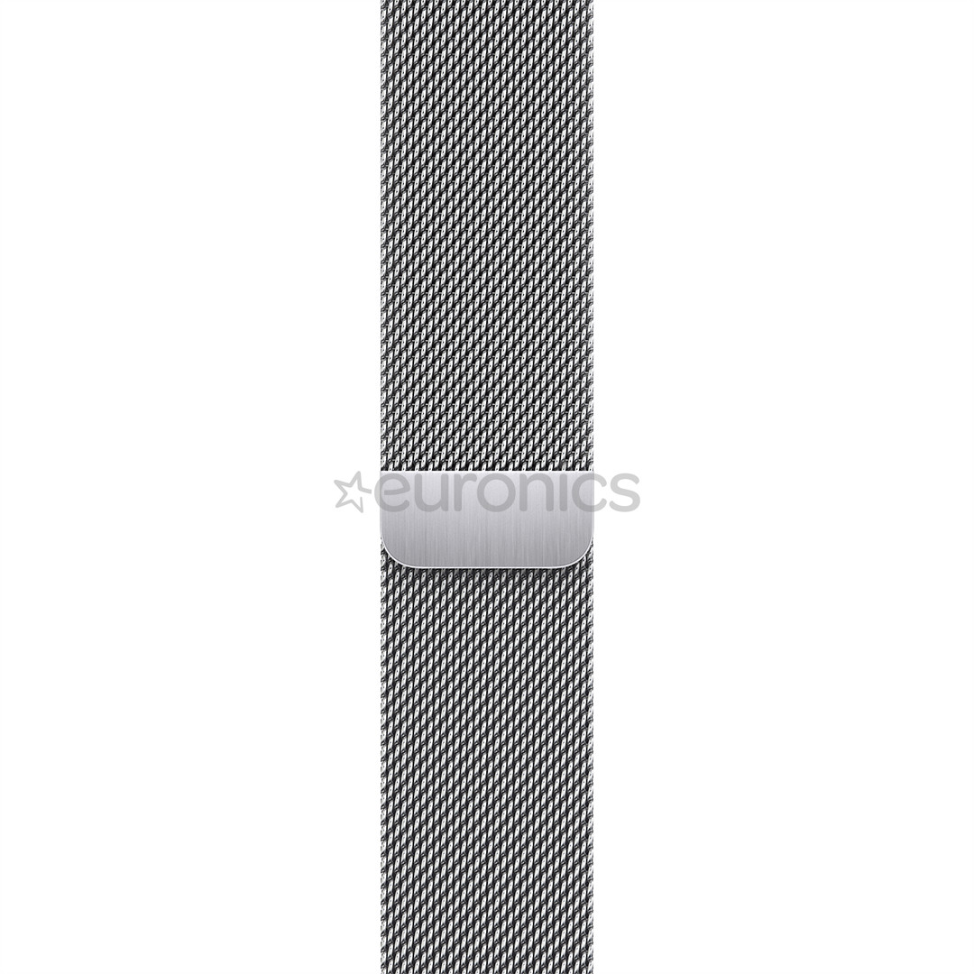 Apple Watch 45 мм, Milanese Loop, серебристый - Ремешок для часов
