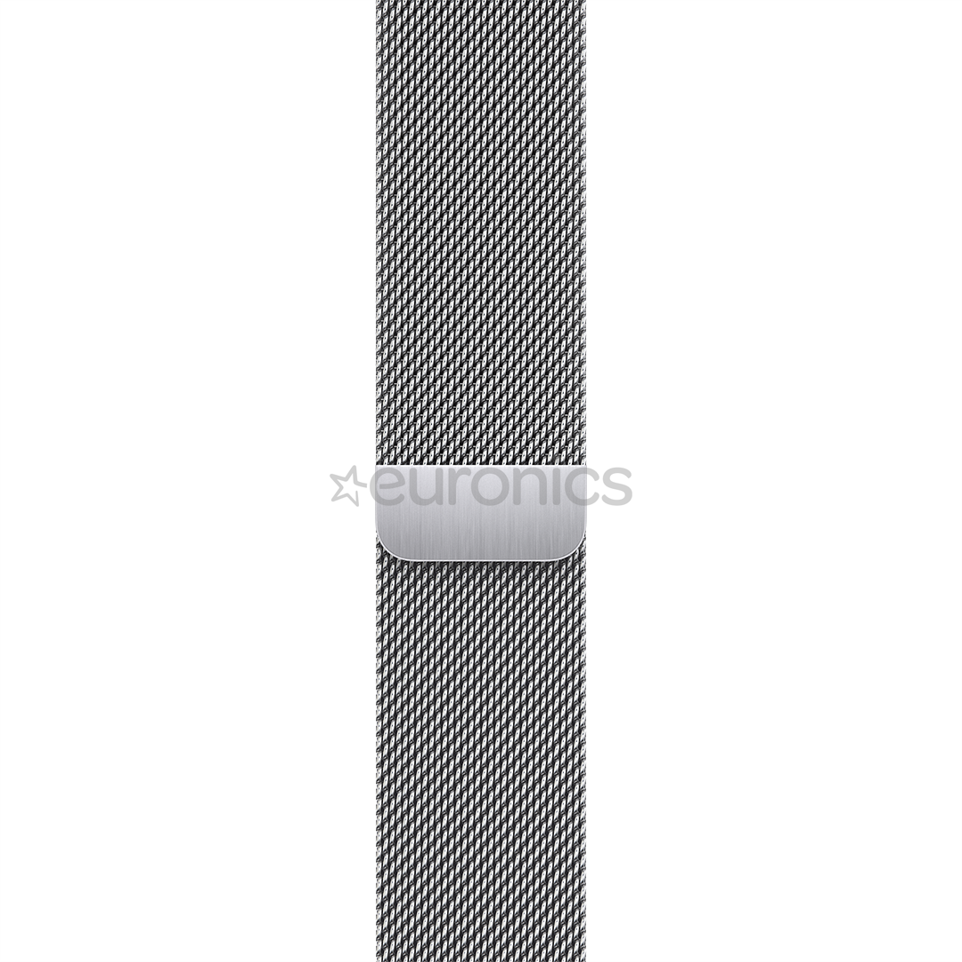 Apple Watch 45 мм, Milanese Loop, серебристый - Ремешок для часов