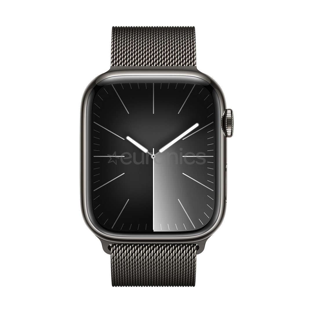 Apple Watch 45 мм, Milanese Loop, темно-серый - Ремешок для часов