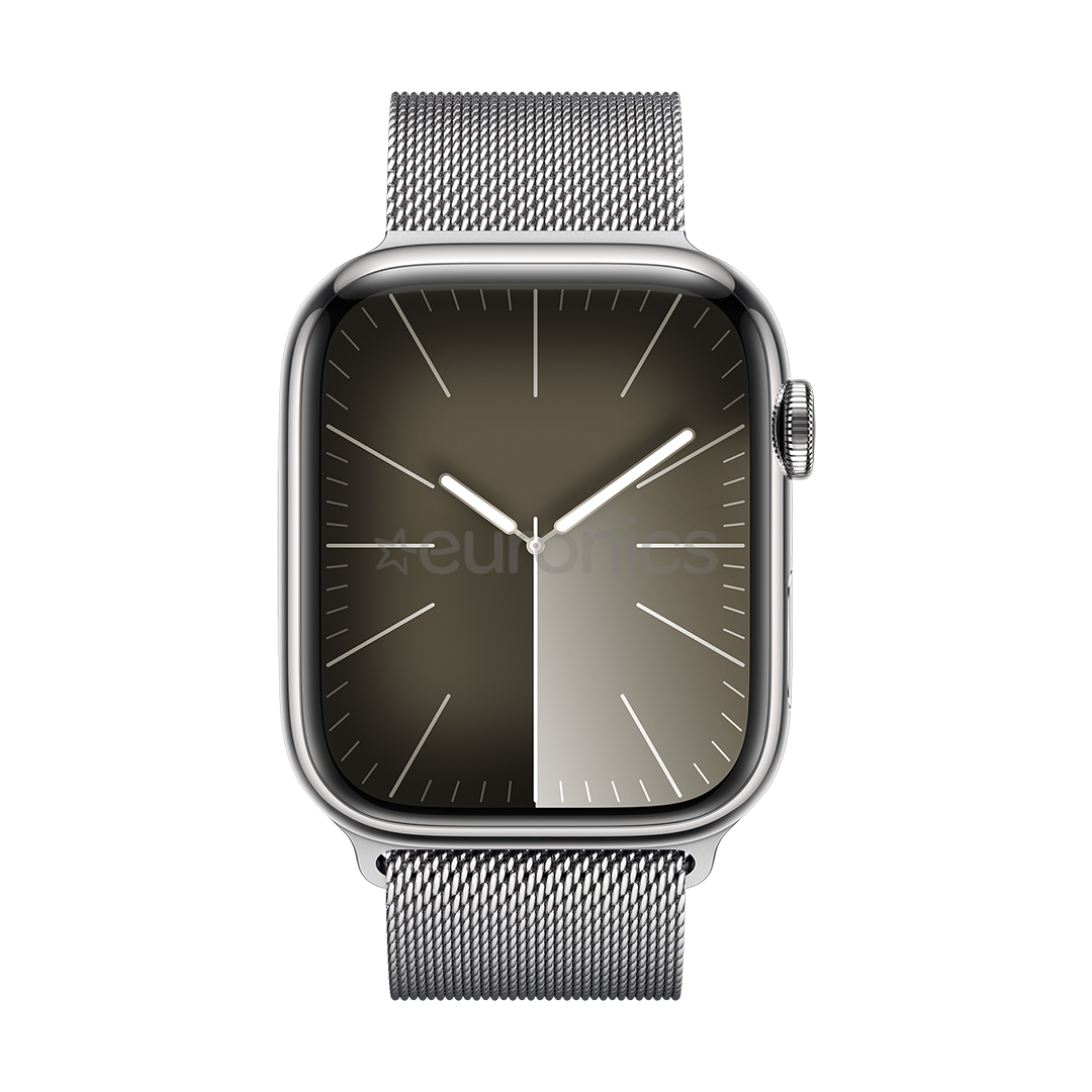 Apple Watch 45 мм, Milanese Loop, серебристый - Ремешок для часов