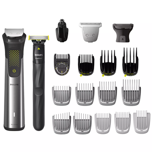 Philips Series 9000 All-in-One Trimmer, серебристый - Мультитриммер + OneBlade MG9555/15