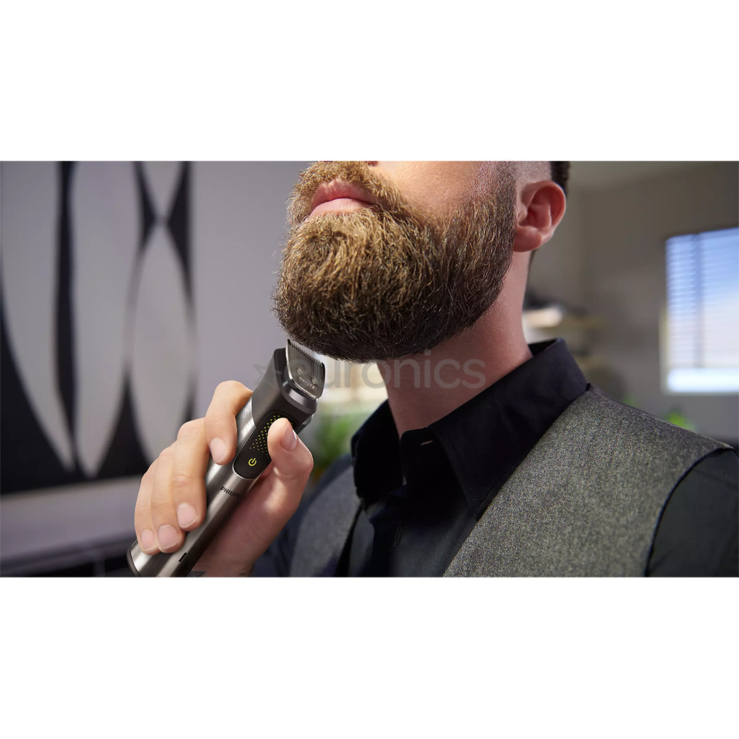 Philips Series 9000 All-in-One Trimmer, silver - Trimmer set + OneBlade