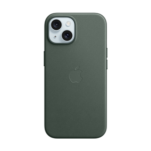 Apple FineWoven Case with MagSafe, iPhone 15, zaļa - Apvalks viedtālrunim