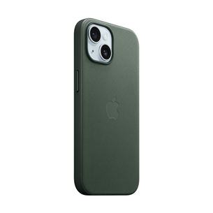 Apple FineWoven Case with MagSafe, iPhone 15, зеленый - Чехол
