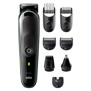 Braun Series 3, Wet & Dry, 8-in-1, black/green - Multi grooming kit