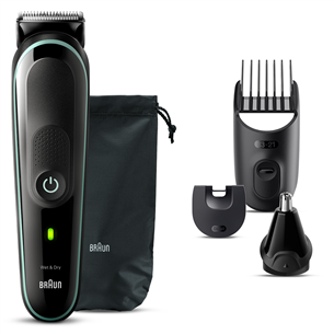 Braun Series 3, Wet & Dry, 8-in-1, black/green - Multi grooming kit
