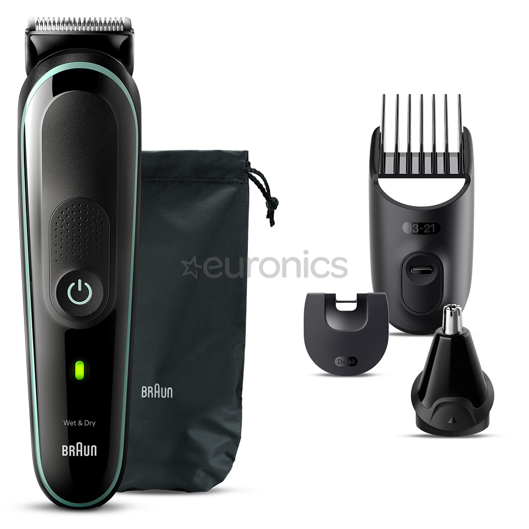Braun Series 3, Wet & Dry, 8-in-1, black/green - Multi grooming kit