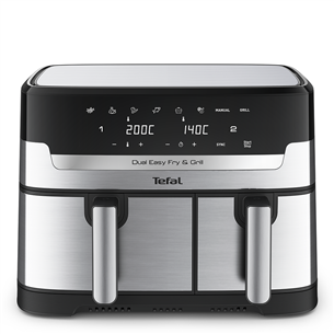 Tefal Dual Easy Fry & Grill Air Fryer, 8.3 L, stainless steel - Air fryer