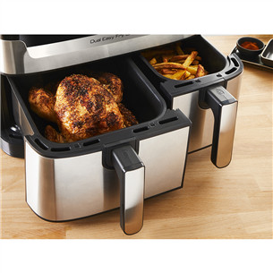 Tefal Dual Easy Fry & Grill Air Fryer, 8.3 L, stainless steel - Air fryer
