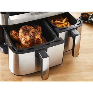 Tefal Dual Easy Fry & Grill Air Fryer, 8,3 л, нерж. сталь - Аэрогриль