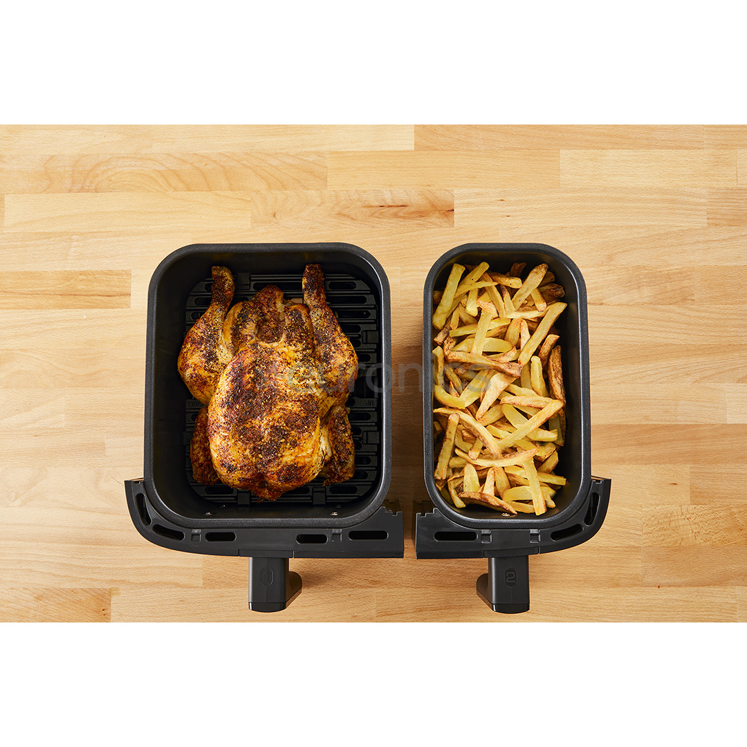 Tefal Dual Easy Fry & Grill Air Fryer, 8.3 L, stainless steel - Air fryer