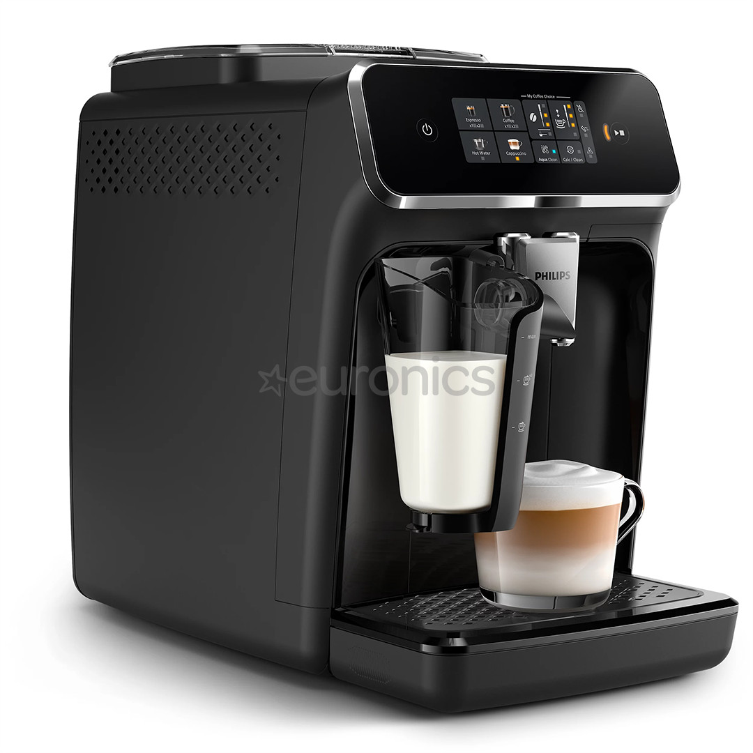 Philips LatteGo Series 2300, glossy black - Fully automatic espresso machine