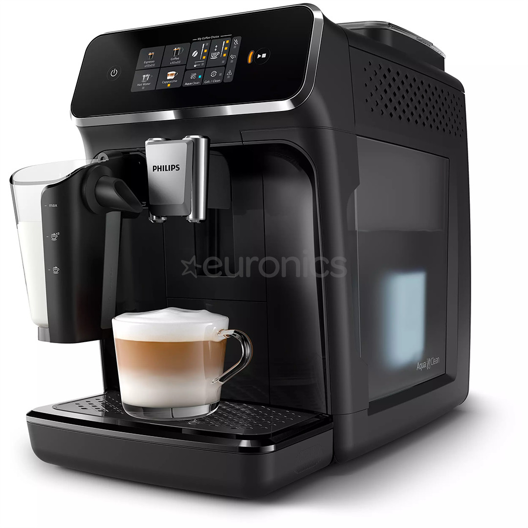 Philips LatteGo Series 2300, glossy black - Fully automatic espresso machine