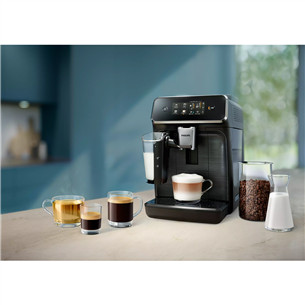 Philips LatteGo Series 2300, glossy black - Fully automatic espresso machine