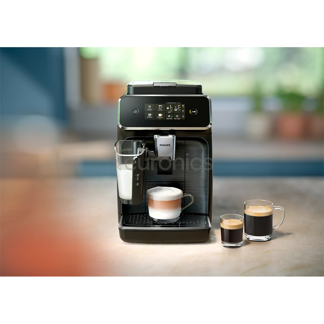 Philips LatteGo Series 2300, glossy black - Fully automatic espresso machine