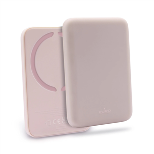Puro Slim Power Mag, 4000 mAh, MagSafe, rozā - iPhone portatīvais barošanas avots FCBB40P1MAGROSE