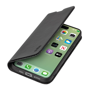 SBS Book Wallet Lite Case, iPhone 15 Pro Max, melna – Apvalks viedtālrunim