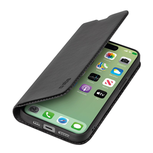 SBS Book Wallet Lite Case, iPhone 15 Pro Max, melna – Apvalks viedtālrunim TEBKLITEIP1567PK