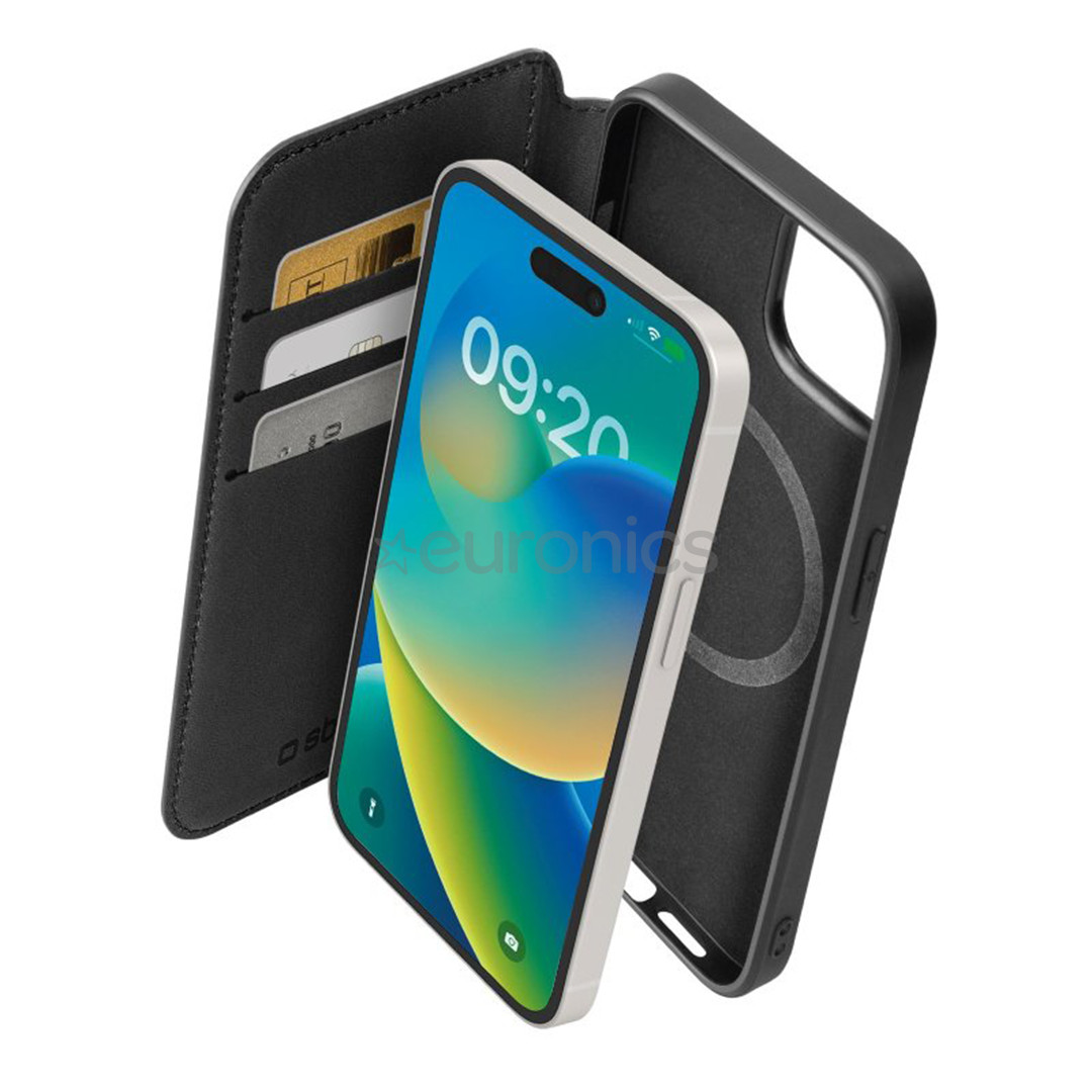 SBS Wallet Mag Case, iPhone 15, черный - Чехол для смартфона