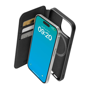 SBS Wallet Mag Case, iPhone 15 Pro, черный - Чехол для смартфона TEBKMAGSFIP1561PK
