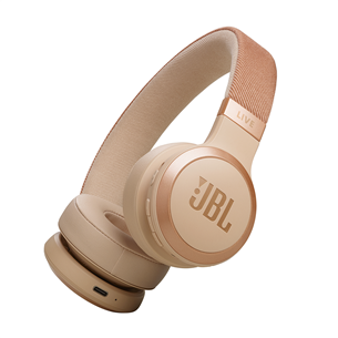 JBL Live 670NC, адаптивное шумоподавление, бежевый - Накладные беспроводные наушники