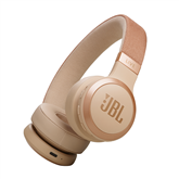 JBL Live 670NC, adaptīvā trokšņu slāpēšana, bēša - Bezvadu austiņas