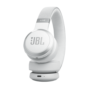 JBL Live 670NC, adaptīvā trokšņu slāpēšana, balta - Bezvadu austiņas