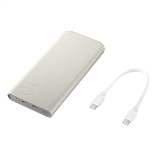 Samsung Battery Pack, 10 000 mAh, 25 W, 2x USB-C, bēša - Portatīvais barošanas avots