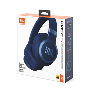 JBL Live 770NC, adaptīvā trokšņu slāpēšana, zila - Bezvadu austiņas