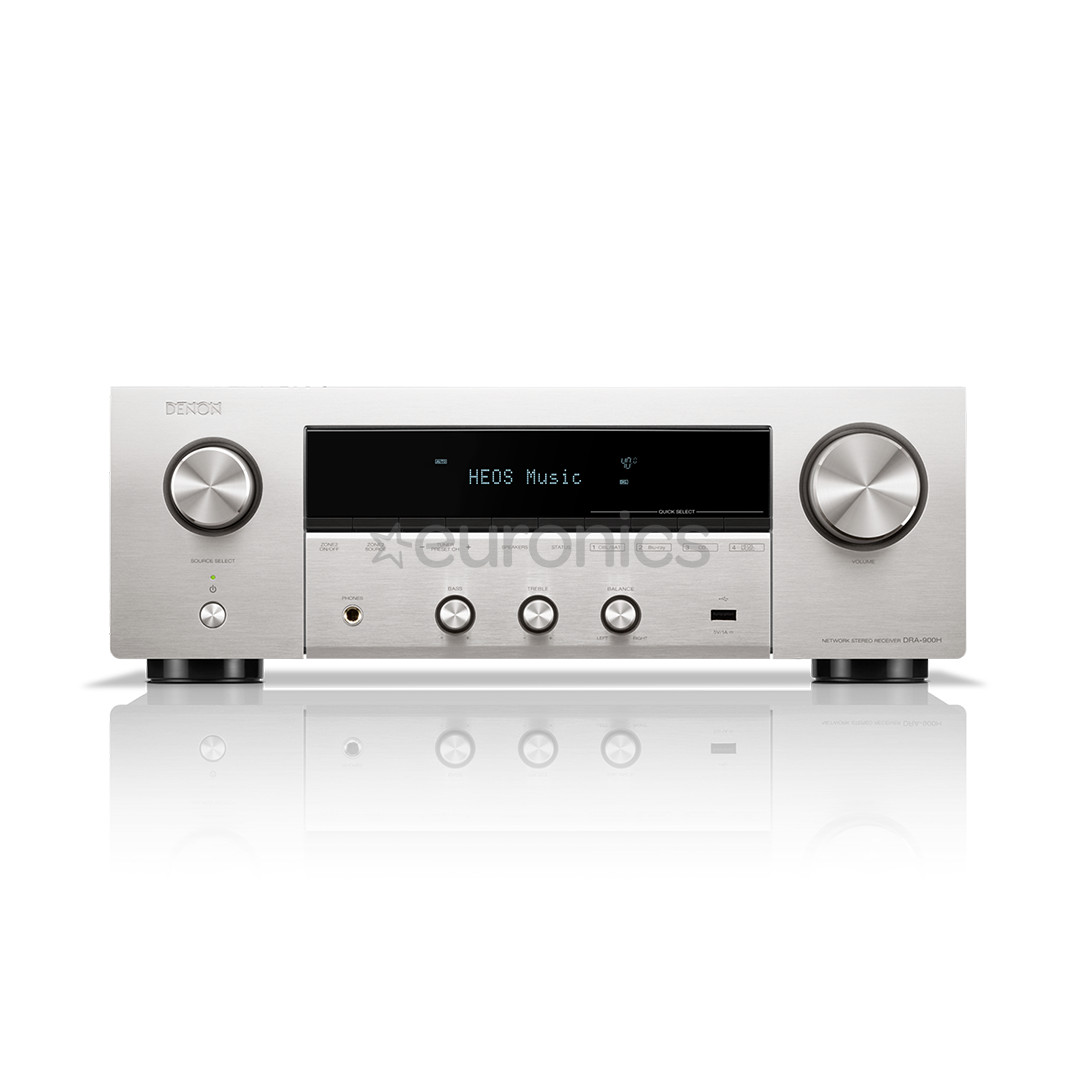 Denon DRA-900H, 2-канальный, 8K, HEOS, серебристый - Ресивер