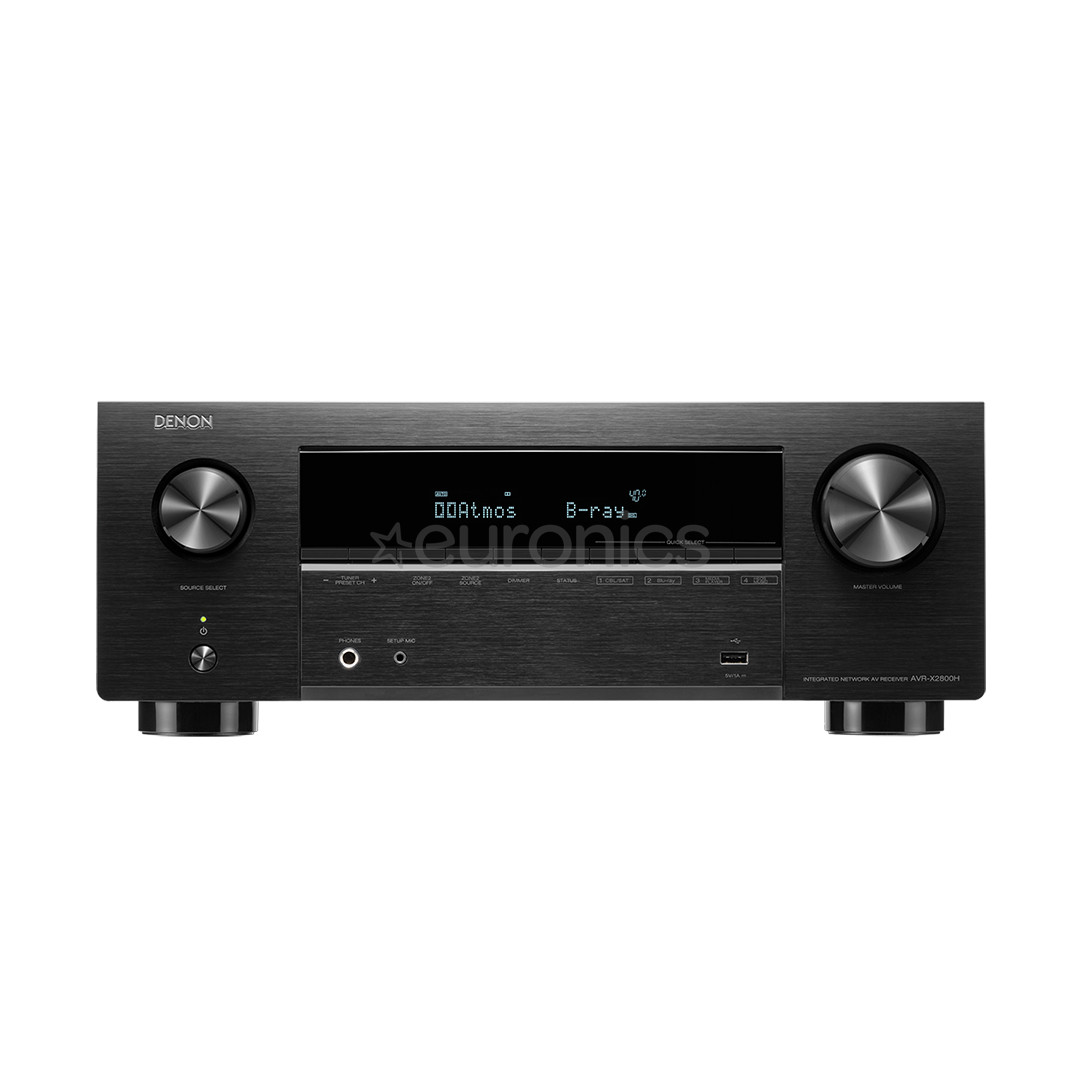 Denon AVR-X2800H, 7.2-канальный, 8K, HEOS, черный - Ресивер