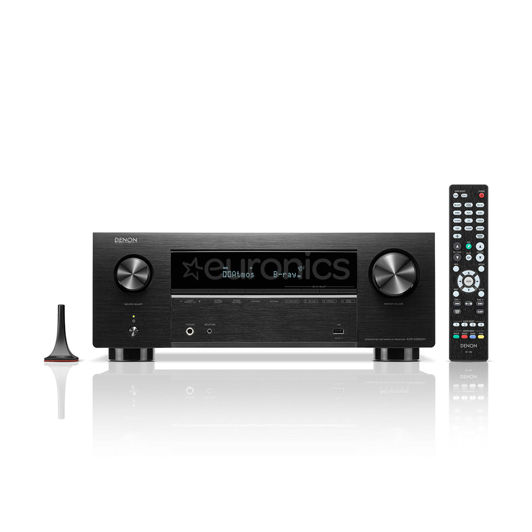 Denon AVR-X2800H, 7.2-канальный, 8K, HEOS, черный - Ресивер