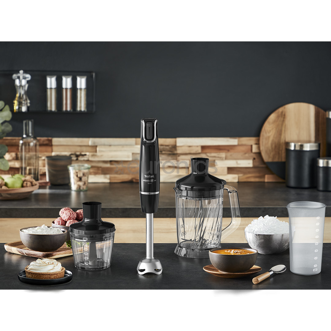 Tefal Infiny Force, 1000 Вт, черный - Погружной блендер + измельчитель XL