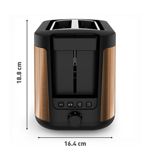 Tefal Coppertinto, 850 W, black/copper - Toaster