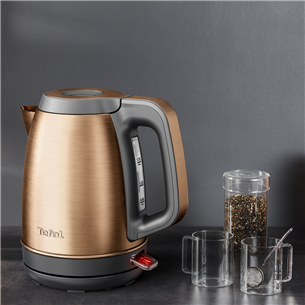 Tefal Coppertinto, 1.7 L, melna/vara - Tējkanna