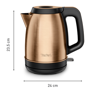 Tefal Coppertinto, 1.7 L, melna/vara - Tējkanna