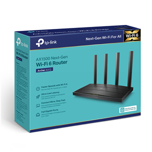 TP-Link Archer AX12, Wi-Fi 6, melna - Bezvadu rūteris