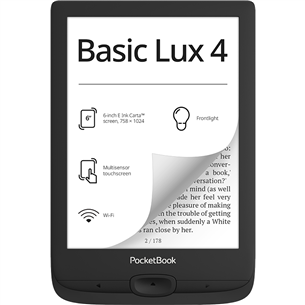 PocketBook Basic Lux 4, 6", 8 GB, black - E-reader