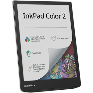 PocketBook InkPad Color 2, 7,8", 32 GB, pelēka/melna - E-grāmata