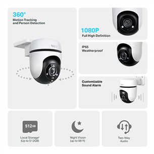 TP-Link Tapo C500, 1080p, 360°, WiFi, white/black - Outdoor security camera
