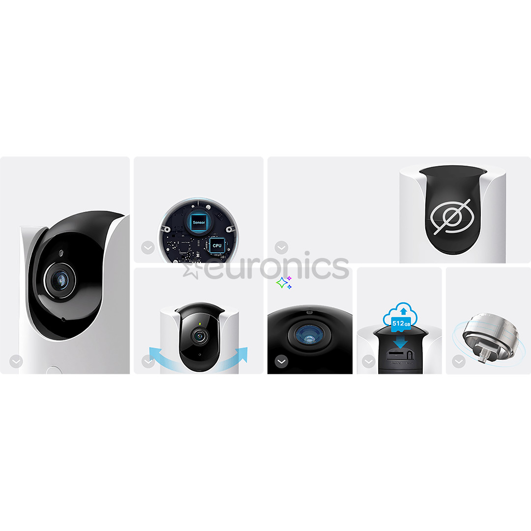 TP-Link Tapo C225, 2K, 360°, WiFi, white/black - Home security camera