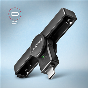 AXAGON CRE-SMPC, USB-C, black - Smart card reader