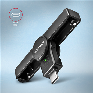 AXAGON CRE-SMPC, USB-C, черный - Считыватель ID-карты