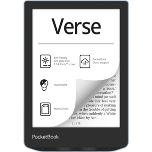 PocketBook Verse, 6", 8 ГБ, синий - Электронная книга PB629-2-WW