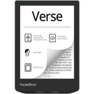 PocketBook Verse, 6", 8 GB, blue - E-reader