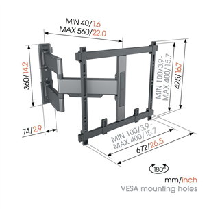 Vogel's TVM 5445 Full-Motion, 180º, 26'' - 55'', white - TV wall mount