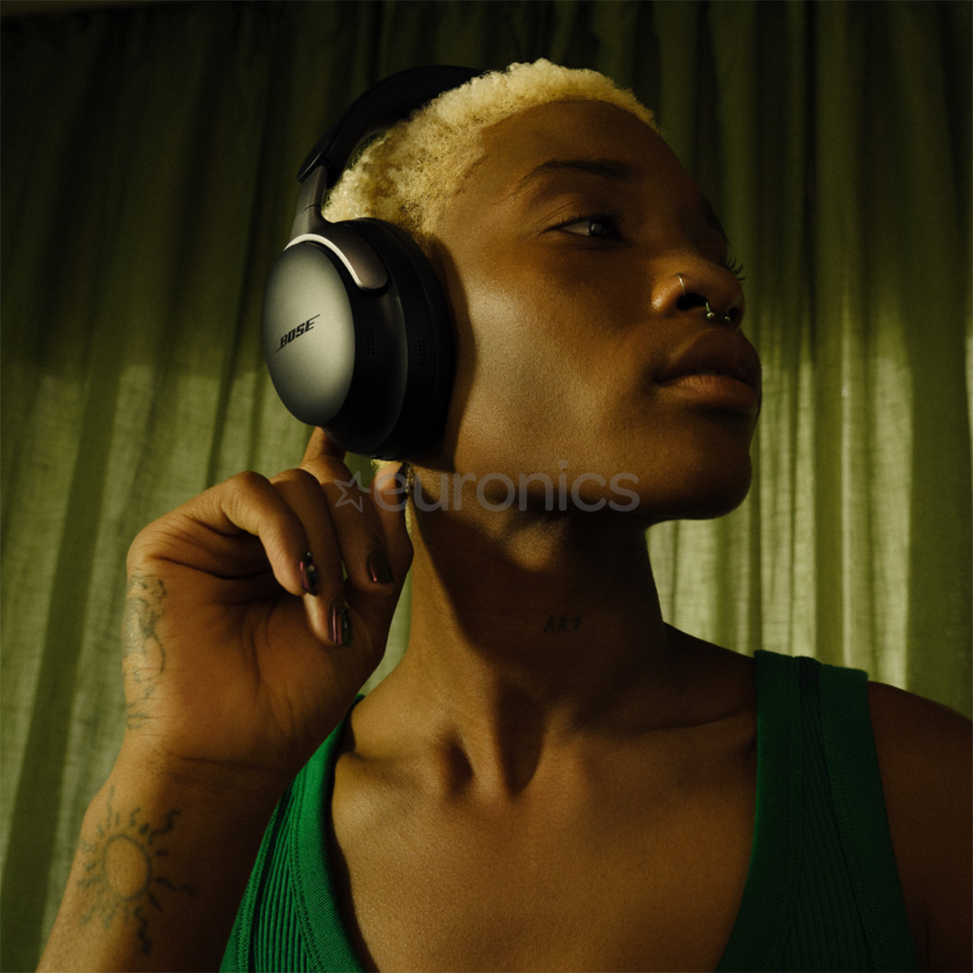 Bose QuietComfort Ultra Wireless, aktīvā trokšņu slāpēšana, melna - Bezvadu austiņas