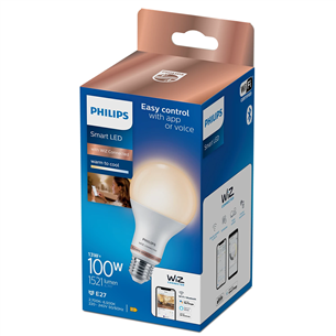 Philips WiZ LED Smart Bulb, 100 W, E27, white - Smart light