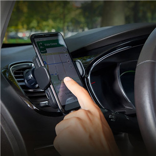 SBS Mobile Clamp, 15 Вт, черный - Автомобильный держатель для телефона / беспроводное зарядное устройство